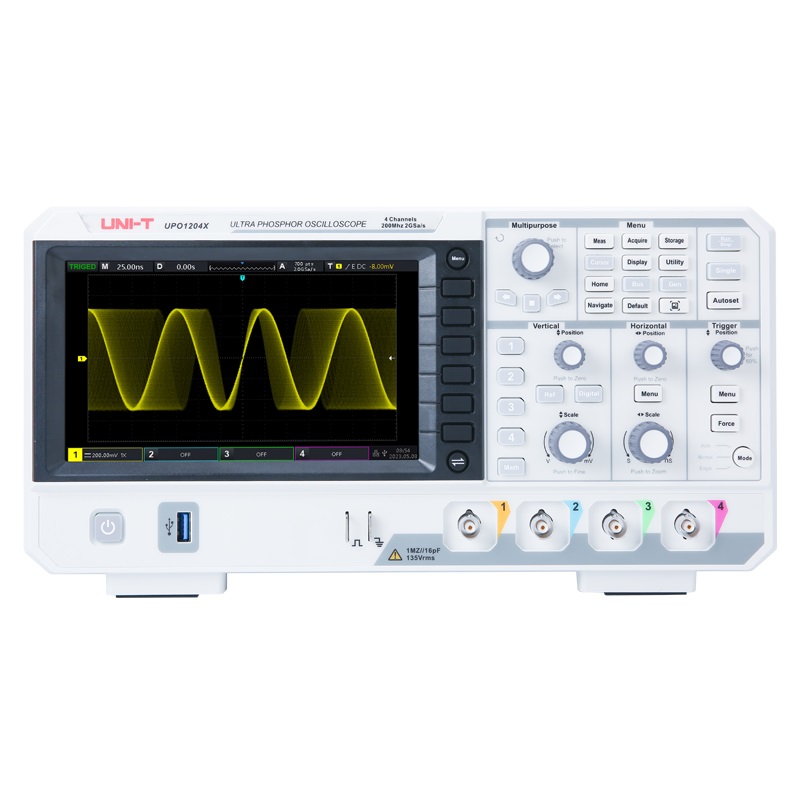Digital Storage Oscilloscope 4 Channel 100Mhz - UNI-T UPO1104X 100MHz Digital Oscilloscope 4