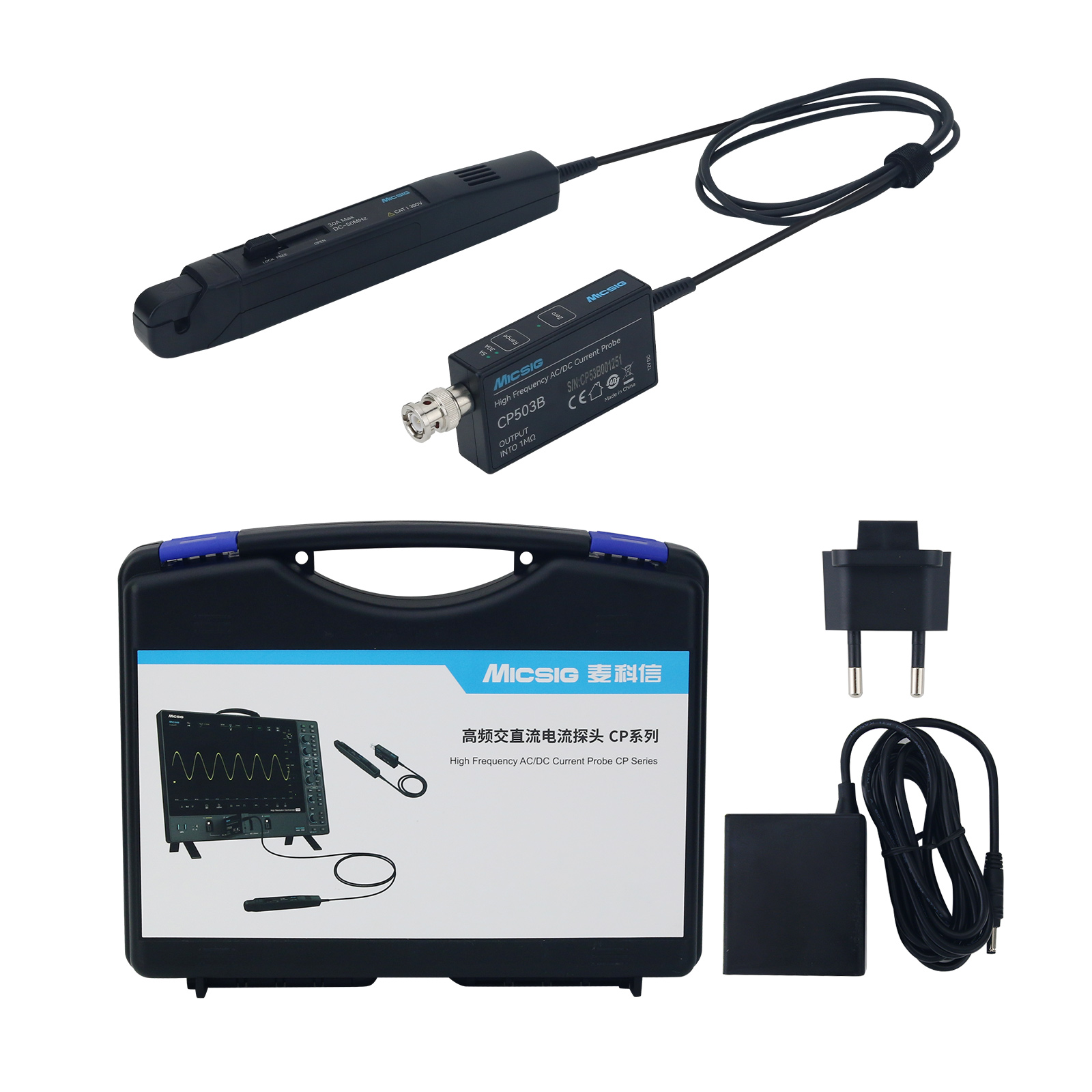 Micsig CP503B 50MHz 5A/30A Dua - огляд і ціна Current Probe Ac Dc 50Mhz Oscilloscope